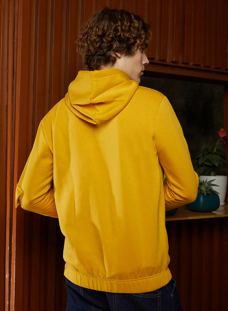 كامبوس سوترا Men's Mustard Yellow No Bad Vibes Pullover Hoodie