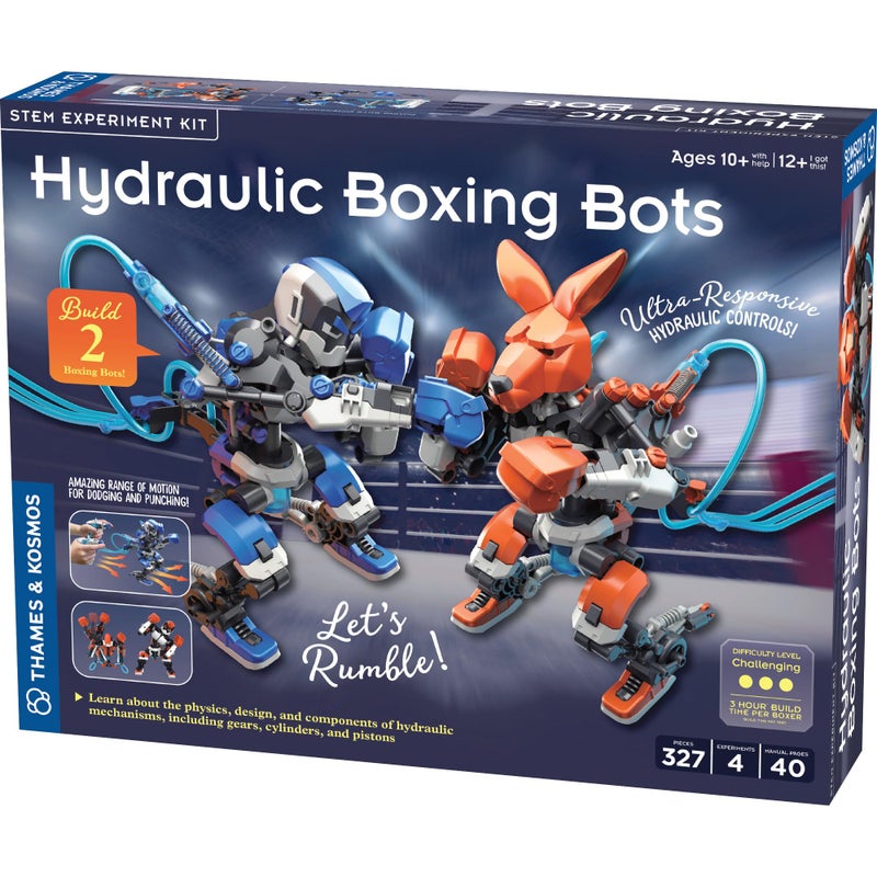 Thames & Kosmos Hydraulic Boxing Bots STEM Experiment Kit | Build Two Hydraulic-Powered Boxing Robots! | Explore Hydraulic, Water-Powered Systems | Challenge a Friend to a Robot Duel! - Image 1