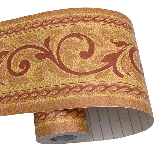Yifasy Leaf Wallpaper Border Roll Peel & Stick Kitchen Tiles Sticker PVC Water-Resistant Bath Skirting Line - Image 5
