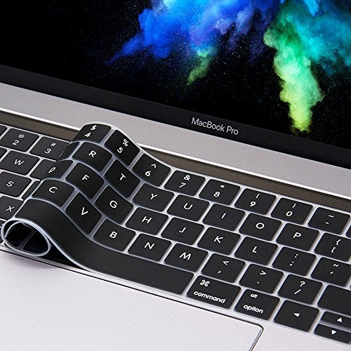 ProElife Premium Ultra Thin Silicone Keyboard Protector Cover Skin for MacBook Pro with Touch Bar 13-inch 15-inch (Model A1706, A1707, A1989, A1990, A2159) (2016 2017 2018 2019 Released) (Black) - Image 3