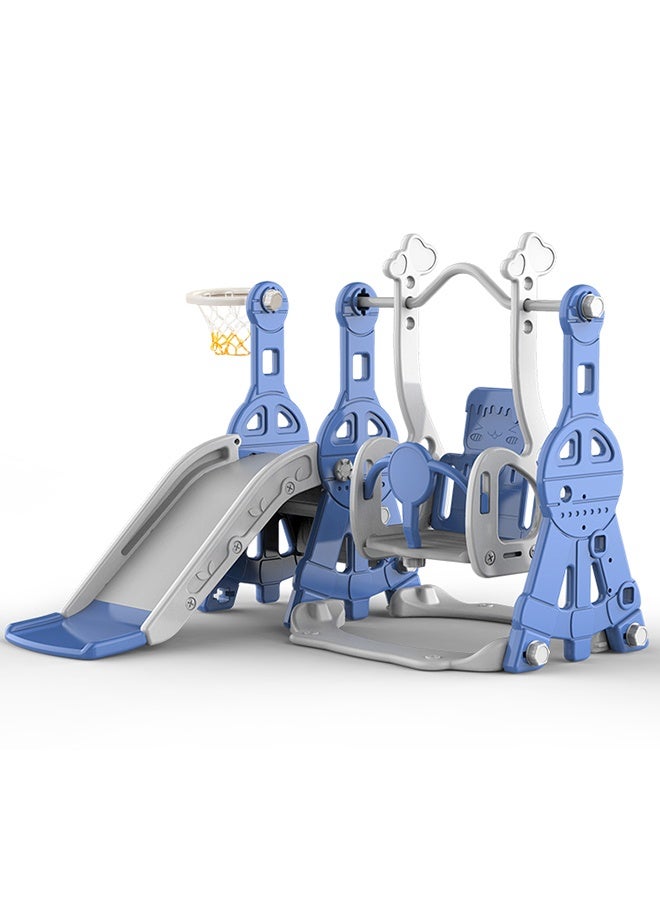 Beauenty Toddler Slide and Swing Set 4 in 1 Toddler Playground with Swing Slide Climber and Basketball Baby Slide for Boys and Girls Backyard Playsets for Kids Indoor and Outdoor - Image 1