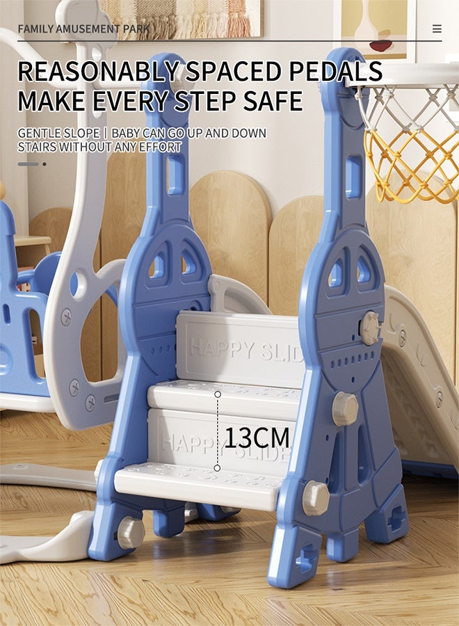 Beauenty Toddler Slide and Swing Set 4 in 1 Toddler Playground with Swing Slide Climber and Basketball Baby Slide for Boys and Girls Backyard Playsets for Kids Indoor and Outdoor - Image 5