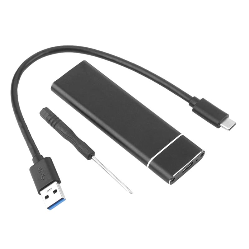 M.2 NGFF SSD 6Gbps to USB 3.1 Type-C Converter Adapter Enclosure Case M2 SSD Type-C Hard Disk Box - Image 2