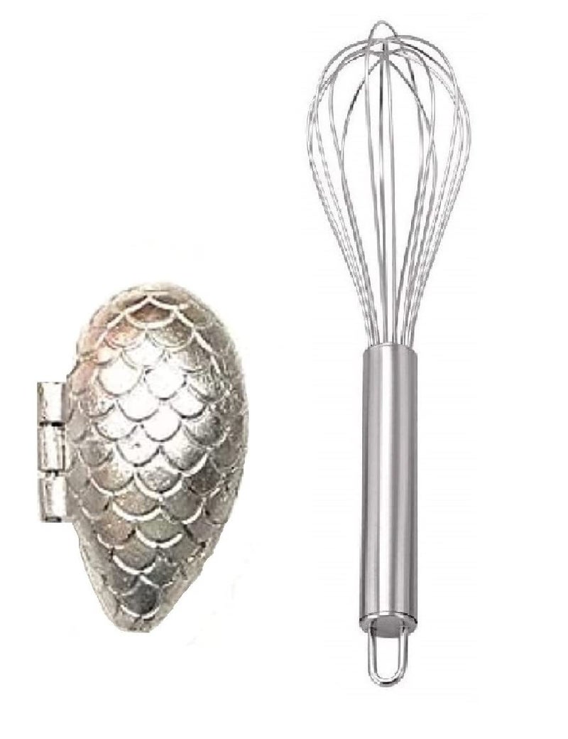 BLUE WONDER Blue Wonder Alum Momo with SS Whisk Pack of 2 Multicolour  - Image 1