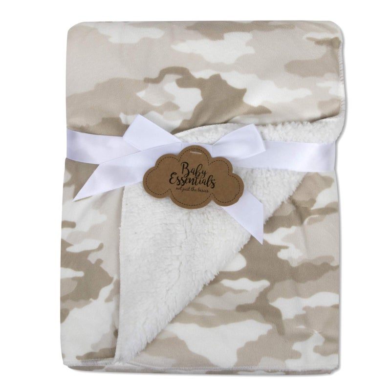 Baby Essentials Sherpa Fleece Baby Blankets for Boys and Girls  Colorful Reversible Baby Blankets for Newborns Infants Toddlers and Nursery Camo 
