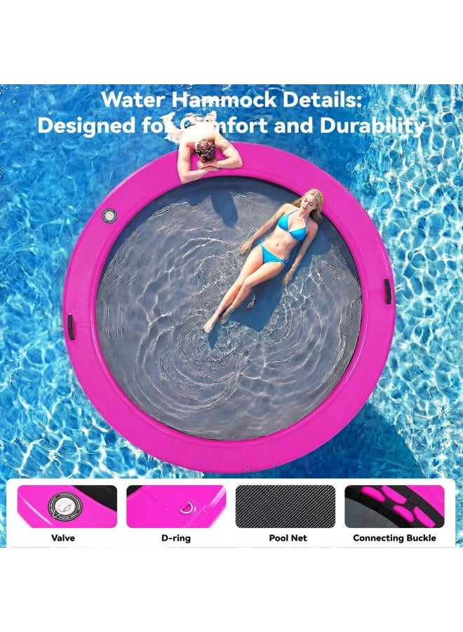 Danrelax 8'x8' Floating Dock, Inflatable Dock,Sunchill Float Ring with 4-inch High-Grade Woven Fabric, Purple - Image 4