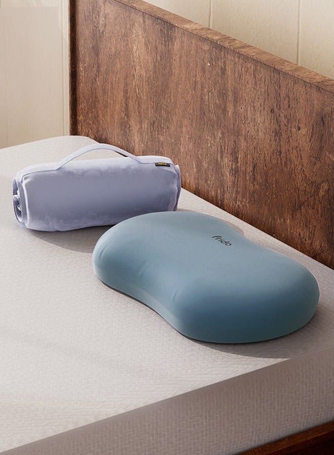 Frido Cuddle Pillow | Snuggly Memory Foam Pillow for Sleeping | Best Hugging Pillow for Adults | Anti-Frizz & Skin-Friendly Soft Pillow | Neck Pillow for Sleeping & Travel | Bed Pillow – Pebble Grey