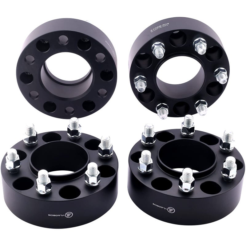 VLAOSCHI Black Forged 6x55 Hubcentric Wheel Spacers 2 Inch with 12x15 Studs 931mm Hub Bore Compatible with Ford 6 Lug 6x1397 for 2019 RangerUS 2021 BRoncoNOT Fit BroncoSportPack of 4