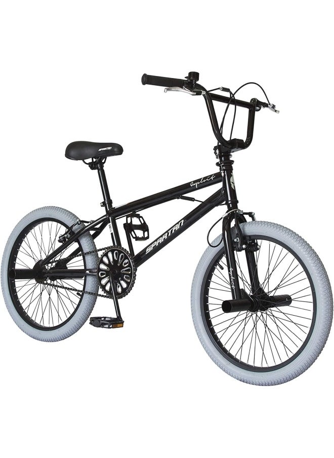 Spartan Exploit BMX Bicycle | 20 inch wheel size | single speed bike | For teens| Black Glossy finish  - Image 1
