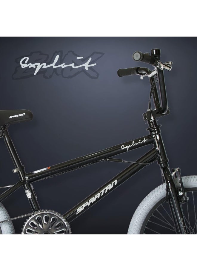 Spartan Exploit BMX Bicycle | 20 inch wheel size | single speed bike | For teens| Black Glossy finish  - Image 5