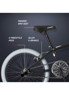 Spartan Exploit BMX Bicycle | 20 inch wheel size | single speed bike | For teens| Black Glossy finish  - Image 4