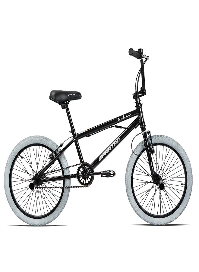 Spartan Exploit BMX Bicycle | 20 inch wheel size | single speed bike | For teens| Black Glossy finish  - Image 1