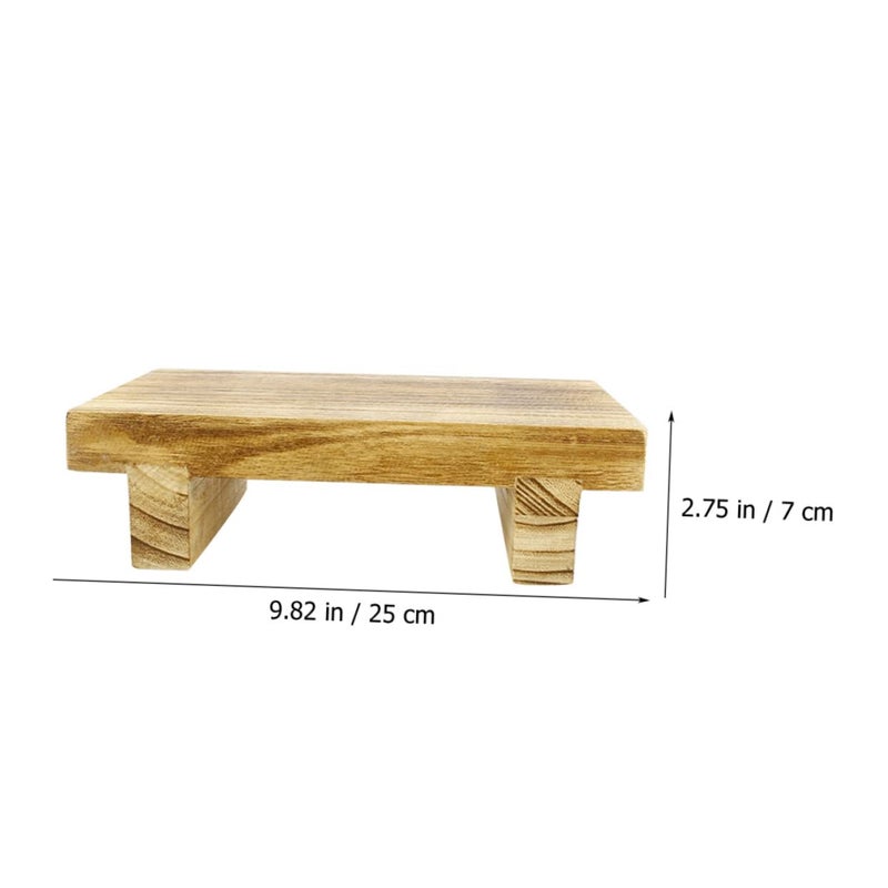 Light Brown Step Stool for Bathroom Footrest Bench Adult Relaxation Simple Design - Image 3