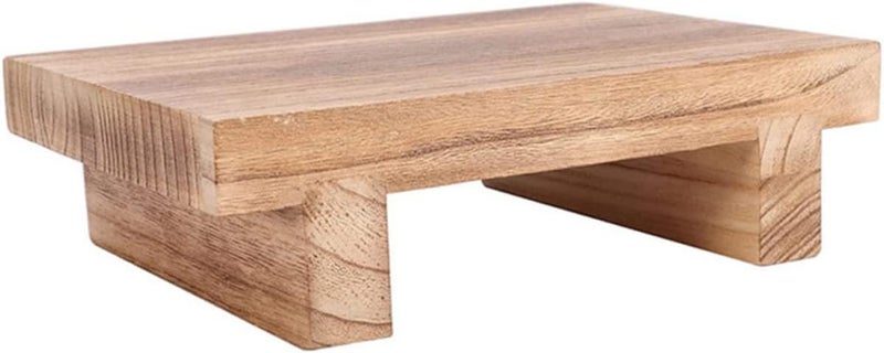 Light Brown Step Stool for Bathroom Footrest Bench Adult Relaxation Simple Design - Image 1