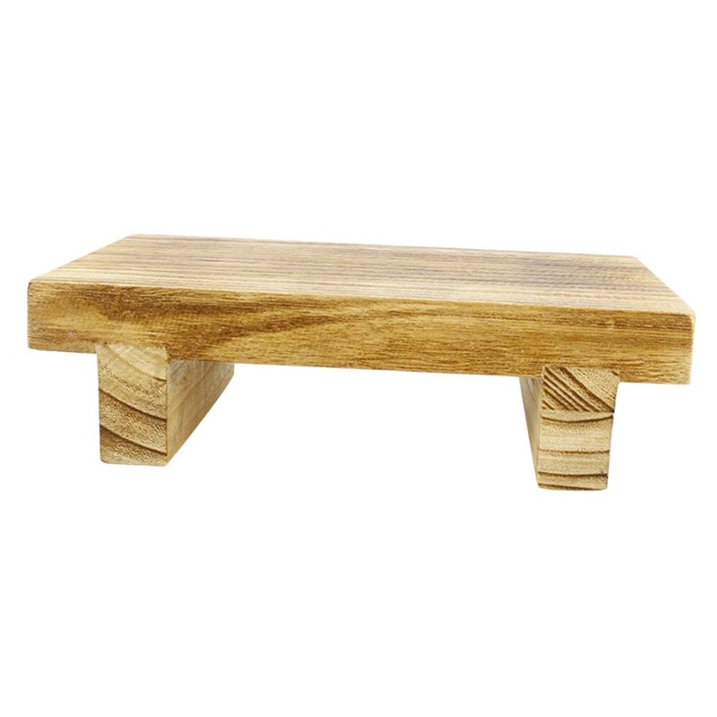 Light Brown Step Stool for Bathroom Footrest Bench Adult Relaxation Simple Design - Image 2