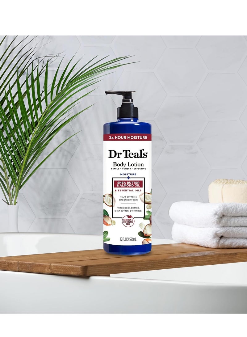 Dr Teal's Dr Teal's Body Lotion, Shea Butter & Almond, 18 oz (Pack of 3) - Image 2