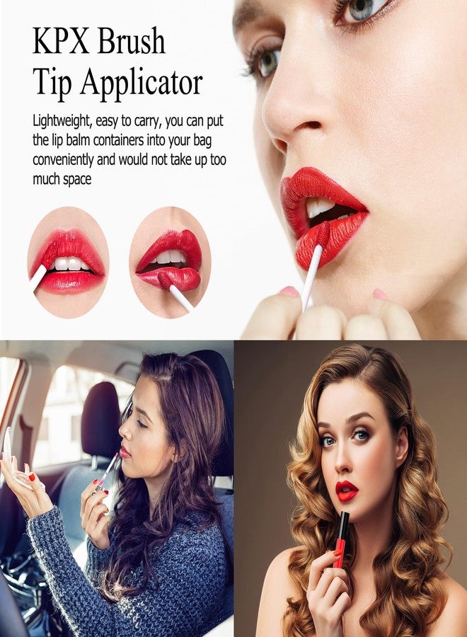 KPX 30 Pcs lip Gloss Tube Containers Bulk Wand 10ml Empty Clear Pink Lip Oil Tubes Refillable Lip Balm Bottles with Rubber Insert for DIY Makeup Such as Lip Samples, Homemade Lip Balm(Black) - Image 4