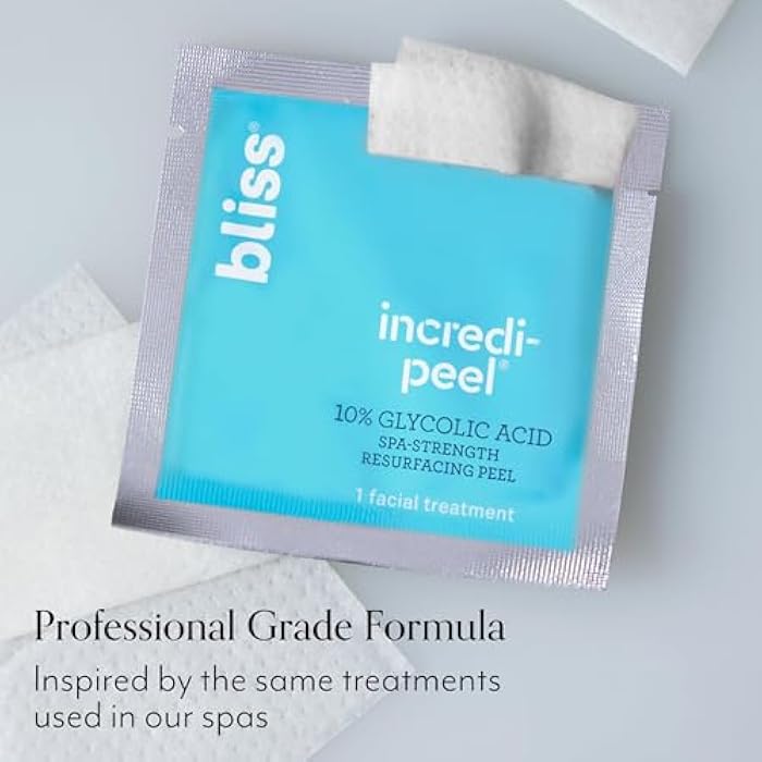 Bliss That's Incredi-Peel Glycolic Resurfacing Facial Pads - 15 ct - Single-Step Pads for Exfoliating and Brightening - Targets Fine Lines and Discoloration - Travel-Friendly - Vegan & Cruelty-Free - Image 4