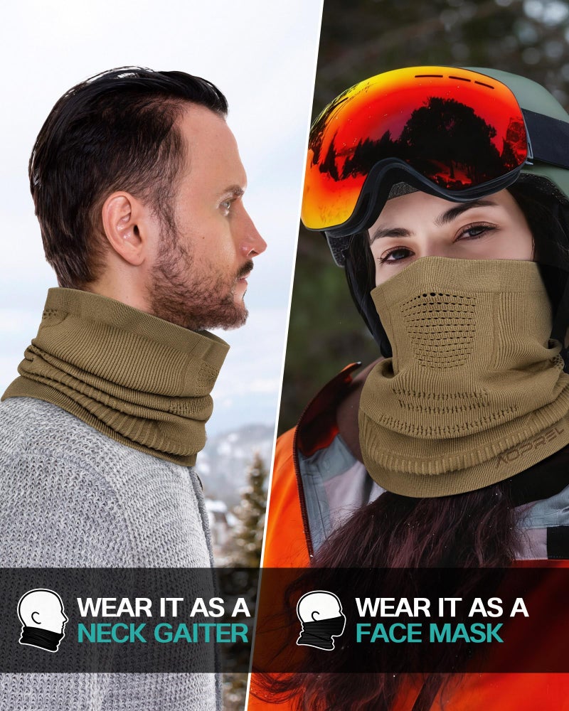AOPREL Winter Neck Gaiter Windproof Neck Warmer Scarf Breathable Half-Face Mask Ski Mask Unisex for for Cold Weather Outdoor - Image 5