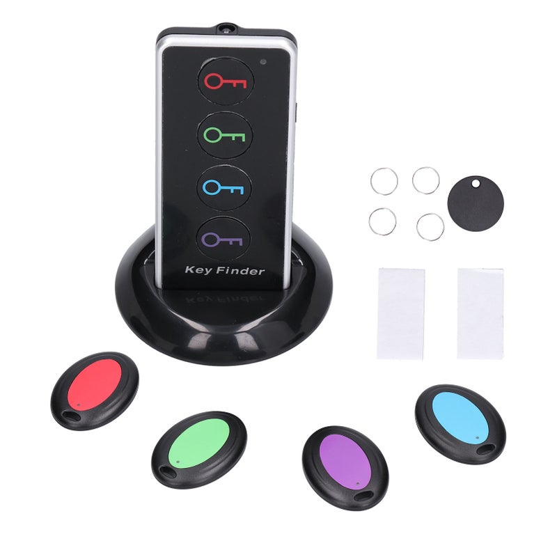 Key Finder: 4-Pack Color-Coded Buttons - Sound And Light Prompt Key Locator for Home, Office And Daily Item Tracking - Image 1