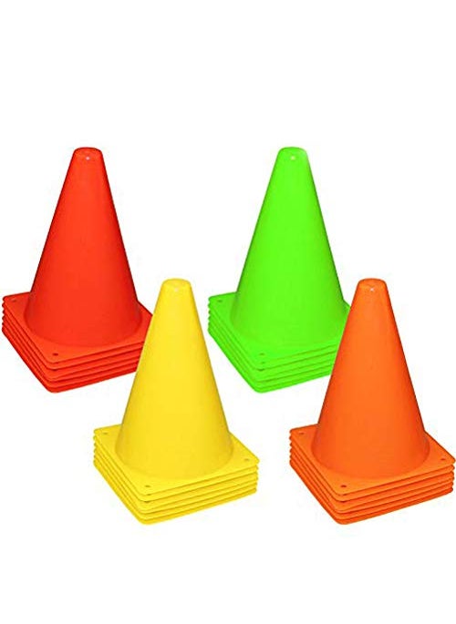 Optimus Optimus 9 Inch Space Marker Cones Set of 24 for Football Cricket Soccer Hockey Field Agility Exercise Sports Training  - Image 4