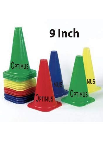 Optimus Optimus 9 Inch Space Marker Cones Set of 24 for Football Cricket Soccer Hockey Field Agility Exercise Sports Training  - Image 2