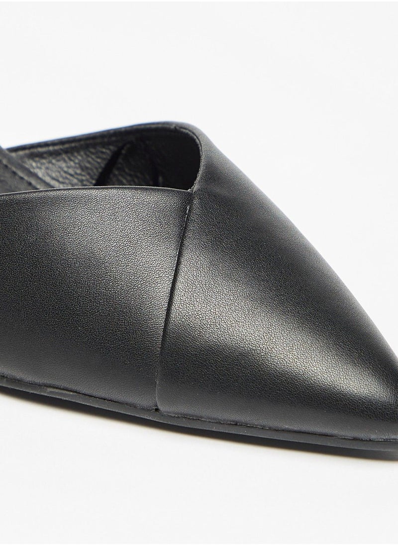 Flora Bella - Pointed Toe Slip On Mules with Block Heels - Image 1
