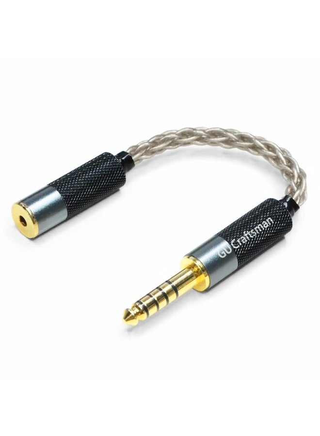 GUCraftsman 4.4mm Balanced Male to 2.5mm Balanced Female Headphone Adapter Cable 6N Single Crystal Silver Headphone Jack Convert Cable for Audio Players with 4.4mm Balanced Ports¡­ - Image 1