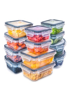 Food Storage Container Set, Plastic Clear Airtight Lunch Container with Lids, Leak Proof Snap Lock Lids Cereal Containers Storage for Meal Prep, Lunches and Kitchen Organization (20pcs)
