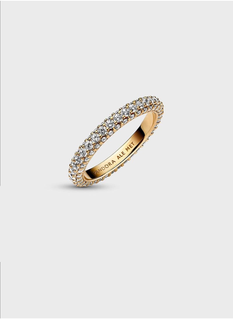 PANDORA 14K Gold-Plated Ring With Clear Cubic Zirconia  - Image 3