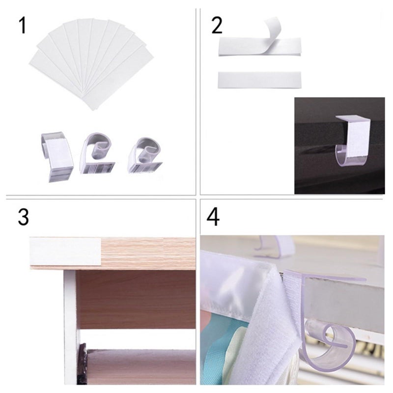 Polyester Pleated Ruffle Table Skirt for Party 6ft Black - Image 3
