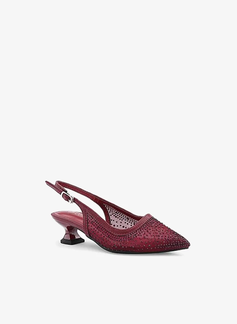 كابلي كعب نسائي بكعب عريض