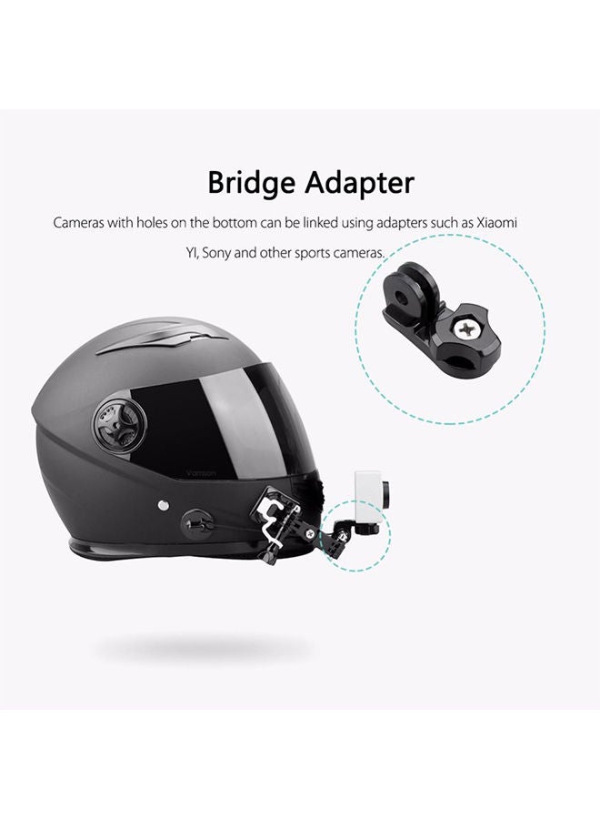 O Ozone Motorcycle Helmet Mount Kit Compatible for Gopro Hero 11/ 10/9/8/7/6/5 for SJCAM for YI for Osmo Action Insta360 Action Cameras Accessories and More  - Image 3