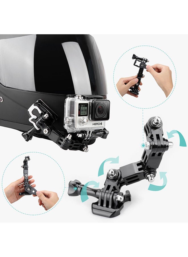 O Ozone Motorcycle Helmet Mount Kit Compatible for Gopro Hero 11/ 10/9/8/7/6/5 for SJCAM for YI for Osmo Action Insta360 Action Cameras Accessories and More  - Image 2