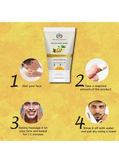 The Man Company The Man Company De Tan Face Wash with Turmeric & Moringa Tan Removal, Oil Control & Deep Cleansing Blackheads Removal (100 ml (Pack of 1))  - Image 5