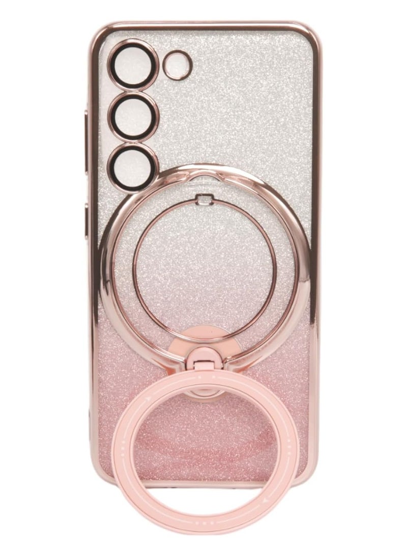 ليمتليس جراب لهاتف Samsung Galaxy S23 متوافق مع جراب مغناطيسي، غطاء حماية خلفي رفيع وناعم ومقاوم للخدش، جراب مغناطيسي غير مصفر ومضاد للصدمات، لون وردي متدرج - Image 1