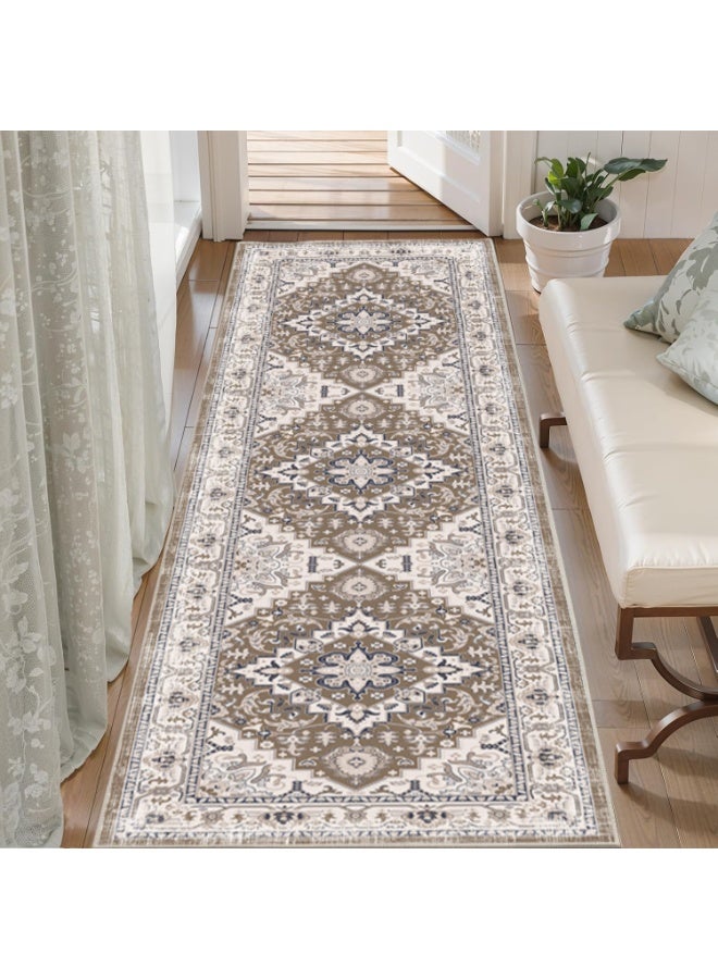 آنا سجادة مدخل بطراز بوهيمي - 60*160 سم، سجاد يمتص الماء للحمام والمدخل - Image 5