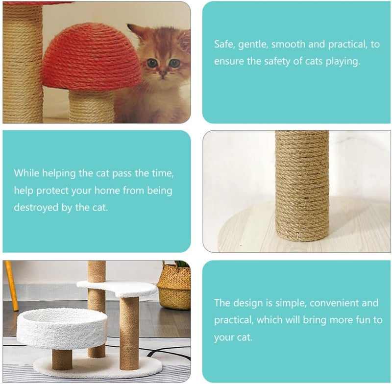 TOYANDONA Cat Climbing Replacement Post 7cm Diameter X 30cm Length Sisal Scratch Extension Pole for Indoor Cat Tree DIY Furniture - Image 4