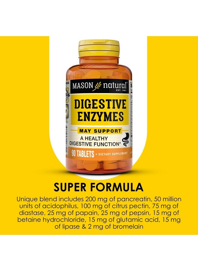 MASON NATURAL Digestive Enzymes with Prebiotics & Probiotics, Supports Digestive Health & Gut Balance, 90 Tablets - Image 4