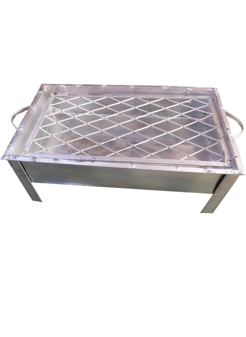 GO2CAMPS Galva Bbq Grill (Medium-38x22x20cm) Tinmade Charcoal Barbeque Grill Stand With Legs.  - Image 4