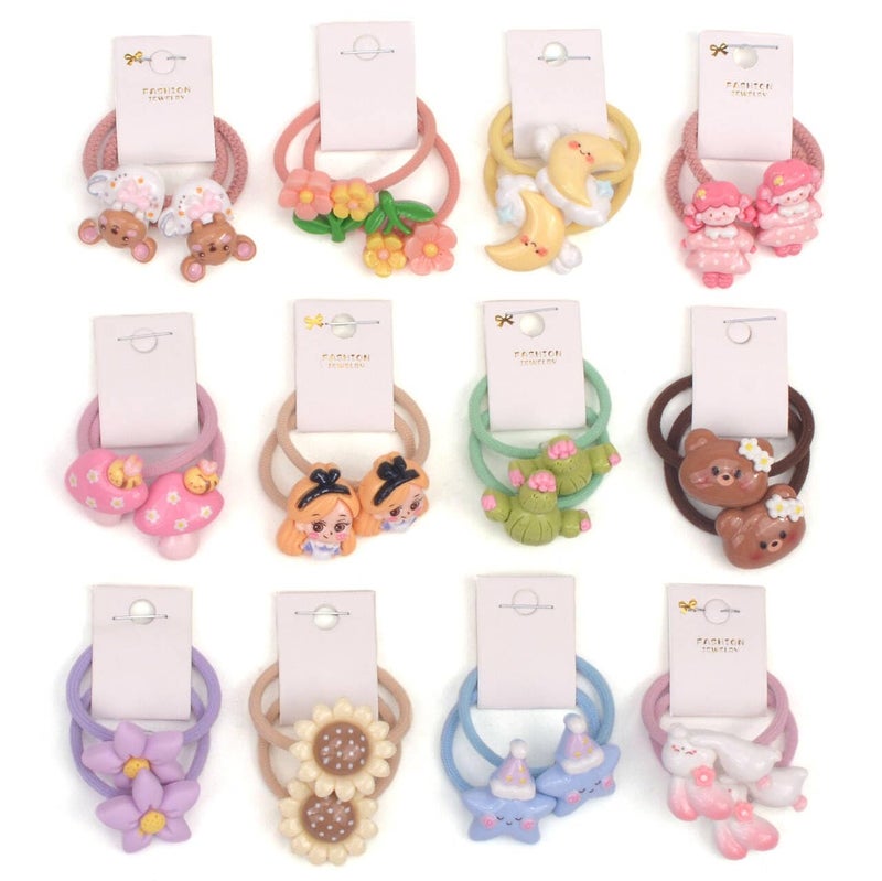 BIANHUAN 24Pcs Baby Hair Ties for GirlsCute Small Hair Ties for Thin HairPonytail Holders Elastic Hair Rubber Bands Hair Accessories for Baby Girls infant Toddler MulticolorA - Image 1