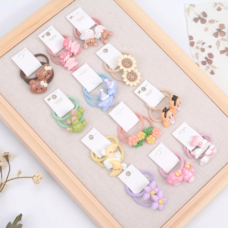 BIANHUAN 24Pcs Baby Hair Ties for GirlsCute Small Hair Ties for Thin HairPonytail Holders Elastic Hair Rubber Bands Hair Accessories for Baby Girls infant Toddler MulticolorA - Image 3