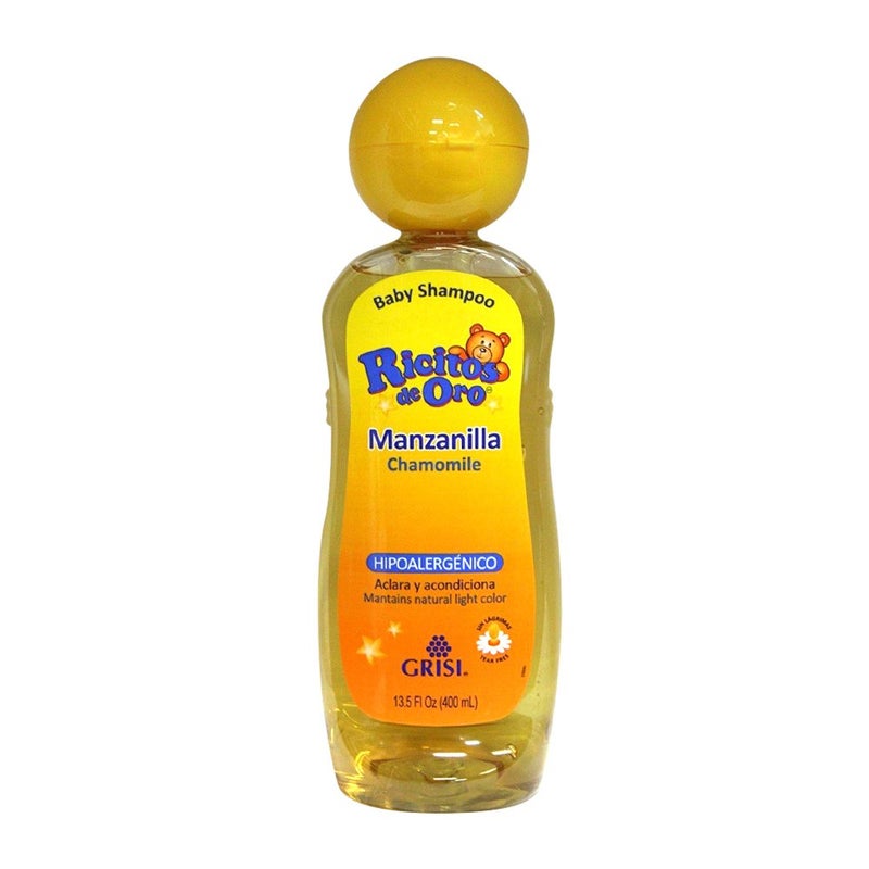 Ricitos de Oro Chamomile Ricitos de Oro Shampoo Baby Shampoo with PopUp Rattle Cap Paraben Free Product for Babys Delicate Hair 135 Fl Ounces
