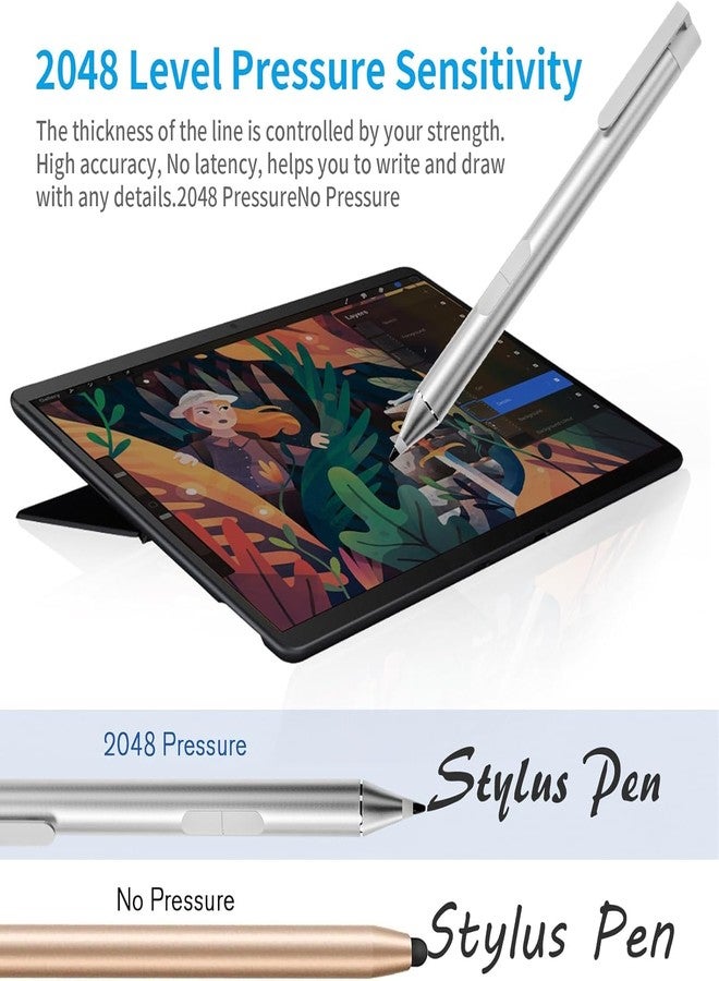 TALTAW Active Stylus Pen for Dell 2 in 1 Laptop for Latitude 5285 5289 5290 7285 7390 7400, Inspiron 7420 7425, XPS 15 9570, Computer Touchpad Stylus (Check The Compatible List Before Purchase) - Image 4