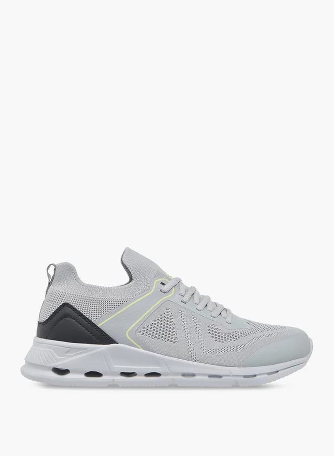 Oaklan by Shoexpress GREY Men by Shoexpress Mesh Detail Sports Shoes with Lace-Up Closure for Men | Best Price UAE
