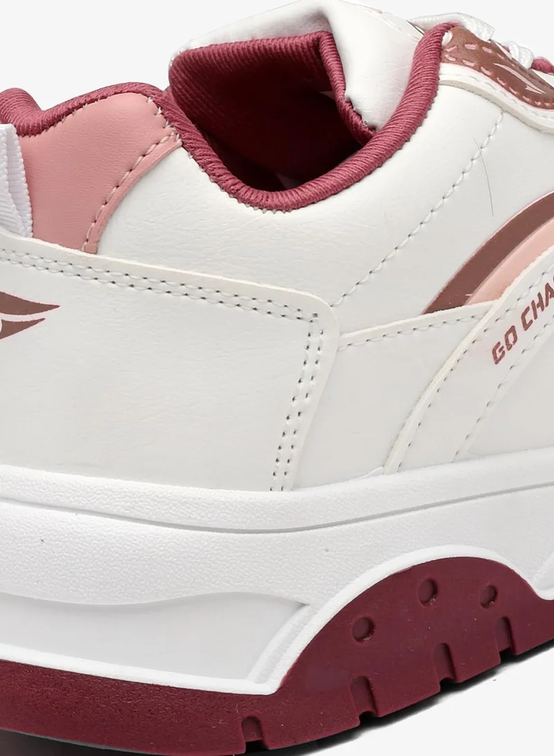 Asian  Stylish White Mauve Sneakers for Women and Girls for Women | Best Price UAE