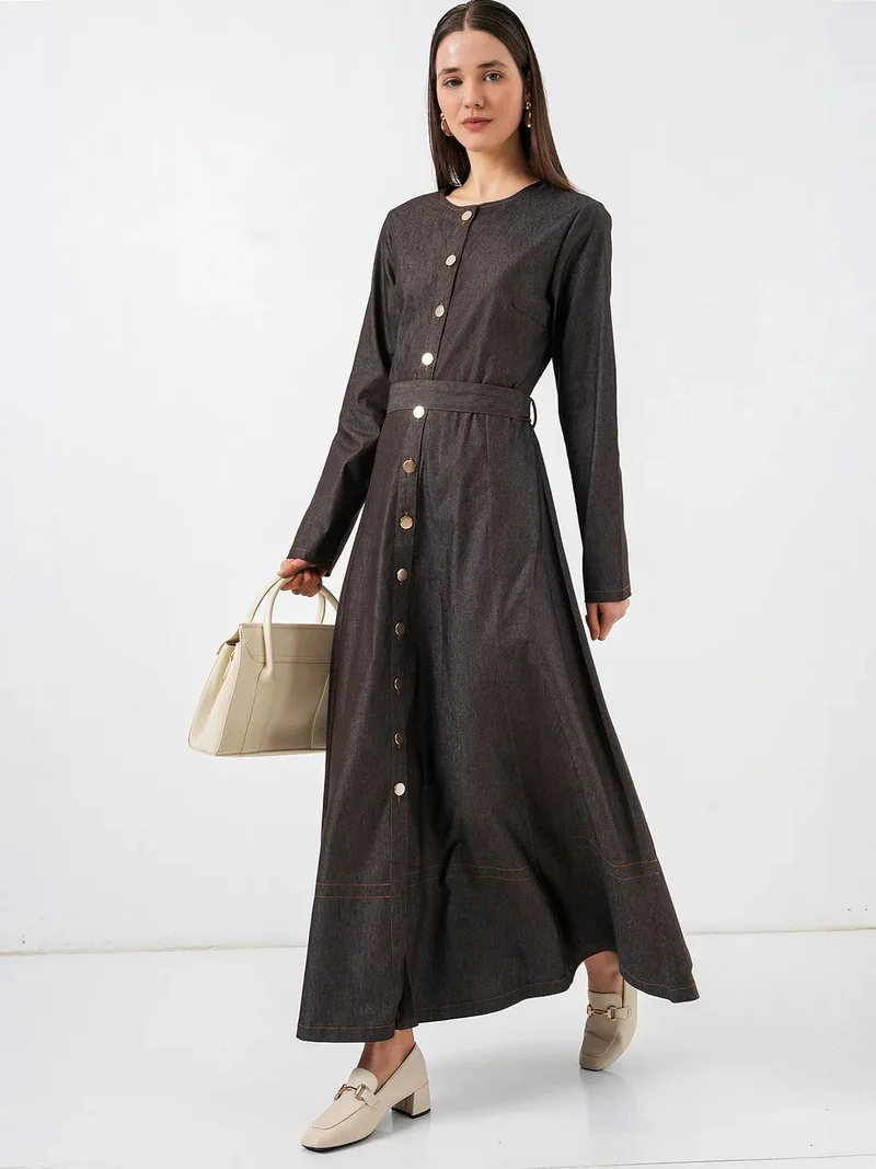 بيغ دارت BDART Belted Denim Midi Dress
