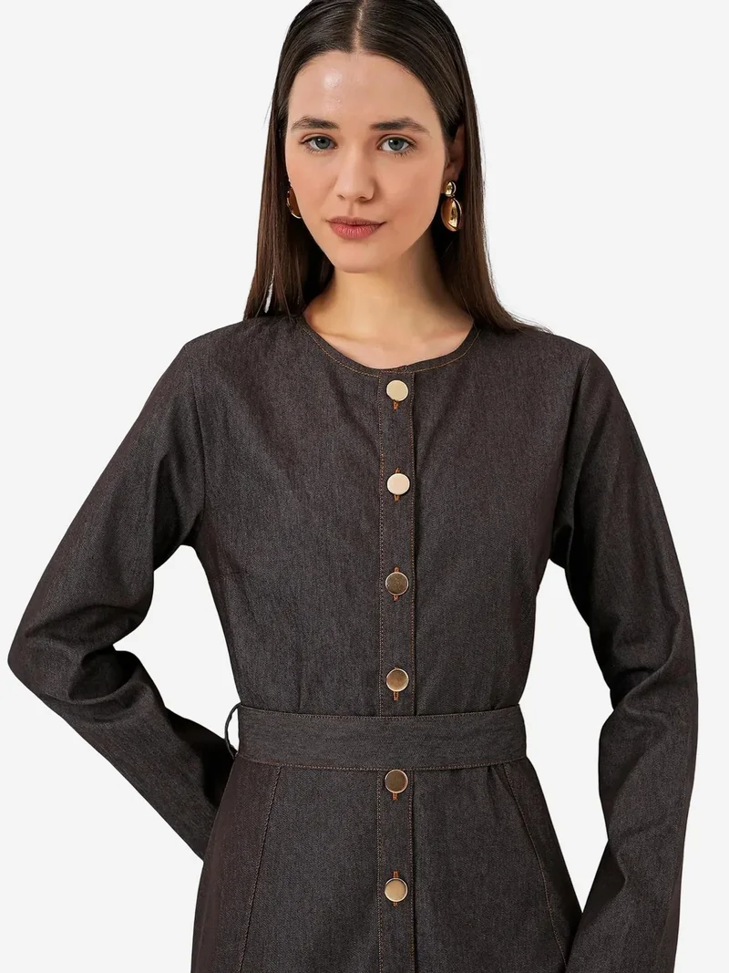 بيغ دارت BDART Belted Denim Midi Dress