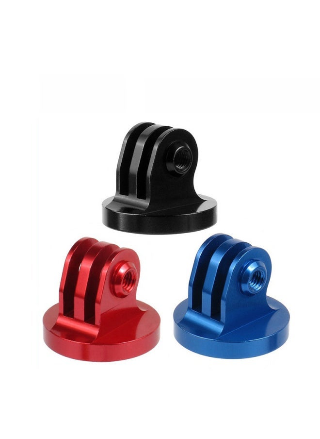 Suitable For GoPro11/10 Aluminum Alloy Adapter Motion Camera Accessories Tripod 1/4 Conversion Fixed Base-Color:Red - Image 2