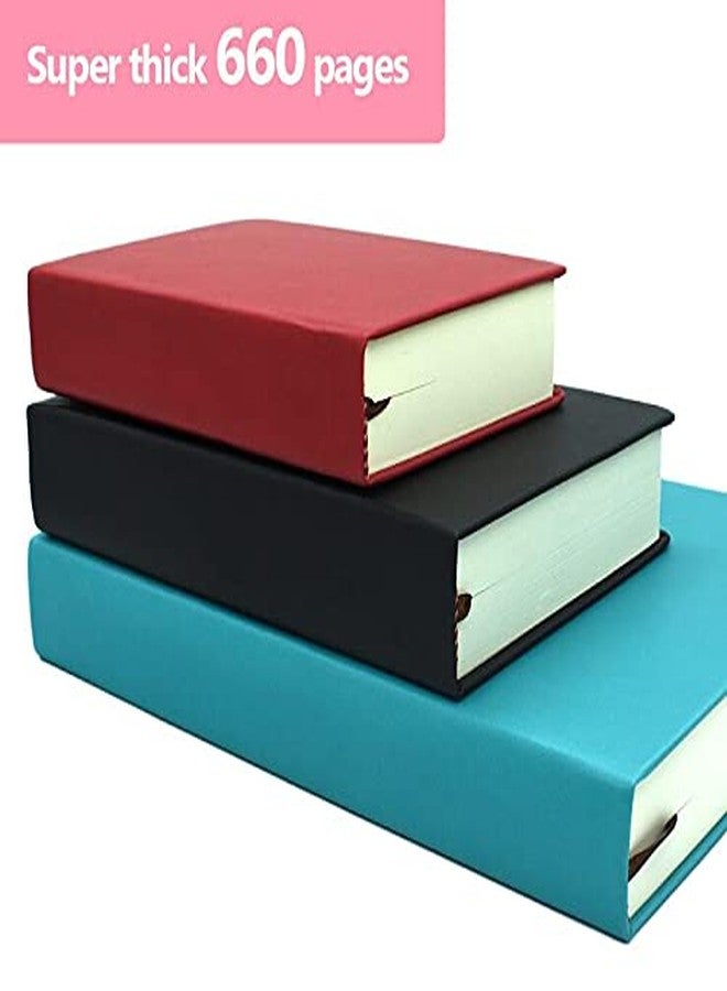 BXT A5 Blank Notebook PU Leather Hard Cover Notebook Journals Thick Sketchbook 660 Pages 80gsm Paper Notepad Daily Work Student Notebook Drawing Sketch Pad Notebook for Sketching Writing - Image 2